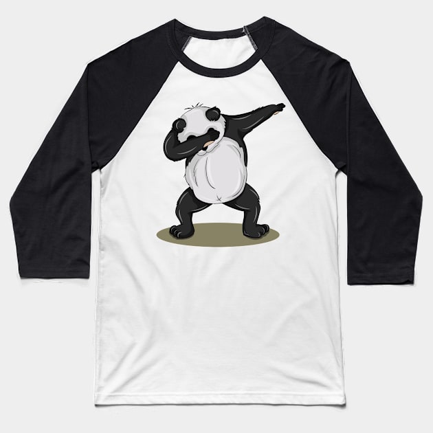 'Dabbing Dancing Panda' Funny Dabbing Animal Gift Baseball T-Shirt by ourwackyhome